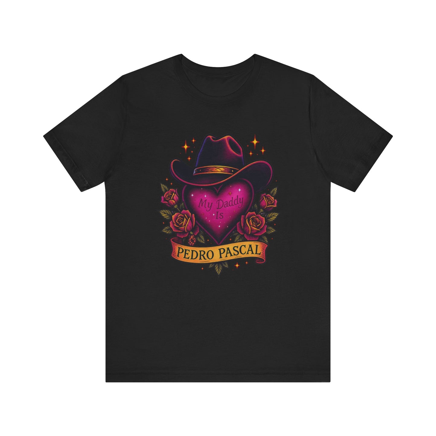 Pedro Pascal Cowboy Heart Tee, Unisex T-Shirt, Perfect Gift for Fans, Casual Wear, Valentine's Day Apparel