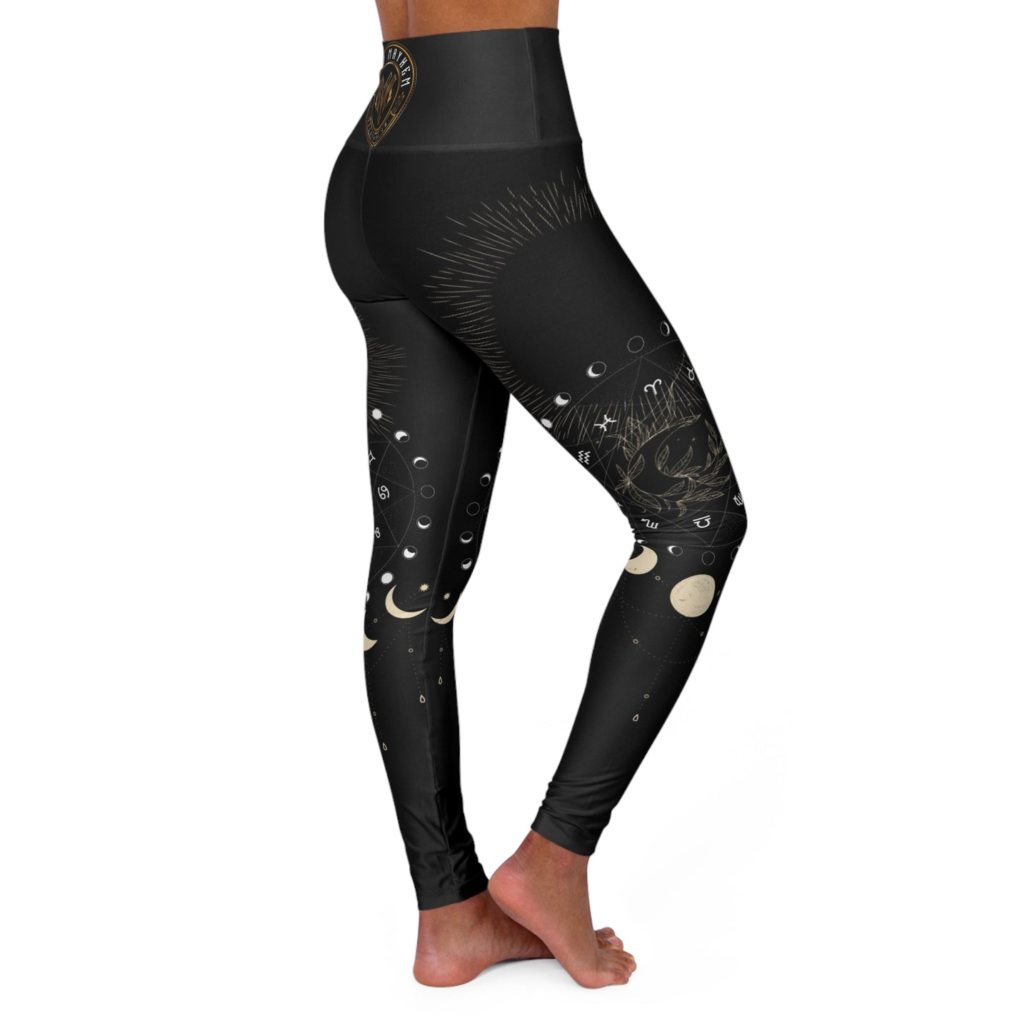 Moon Phases High Waisted Yoga Leggings (AOP)