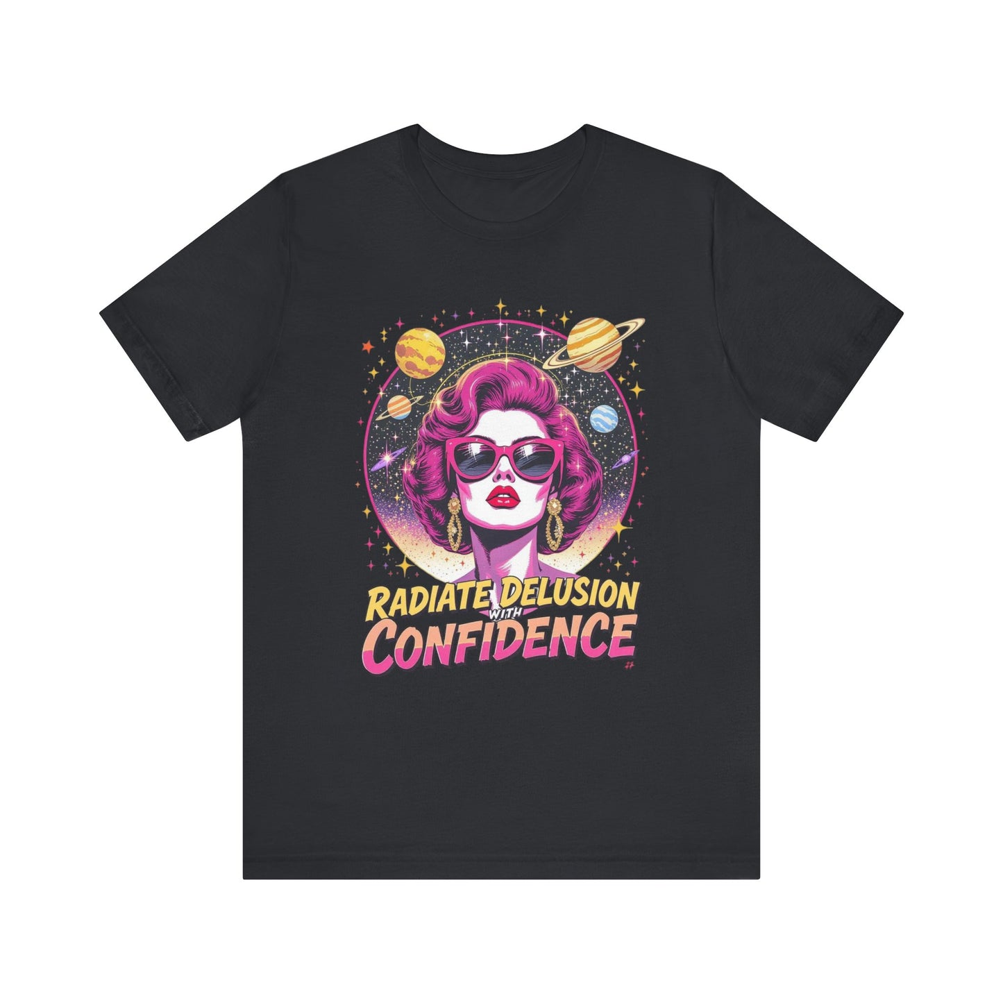 Radiate Confidence Tee - Unisex Jersey Short Sleeve T-Shirt, Vintage Style, Gift for Her, Fashion Statement, Casual Wear, Confidence Quote