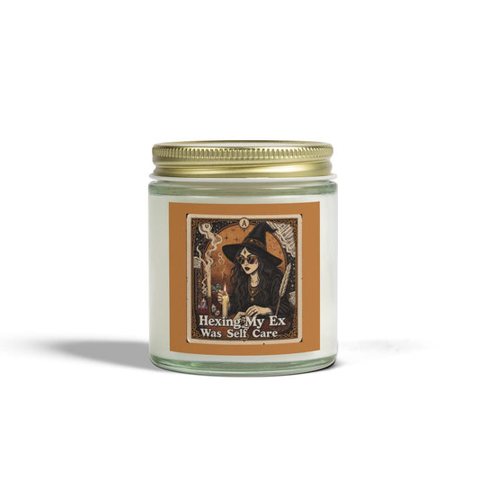 Hexing My Ex Scented Candle, Self Care Gift, Witchy Home Decor, Relaxing Aromatherapy, Cozy Gift for Friends, Halloween Decor