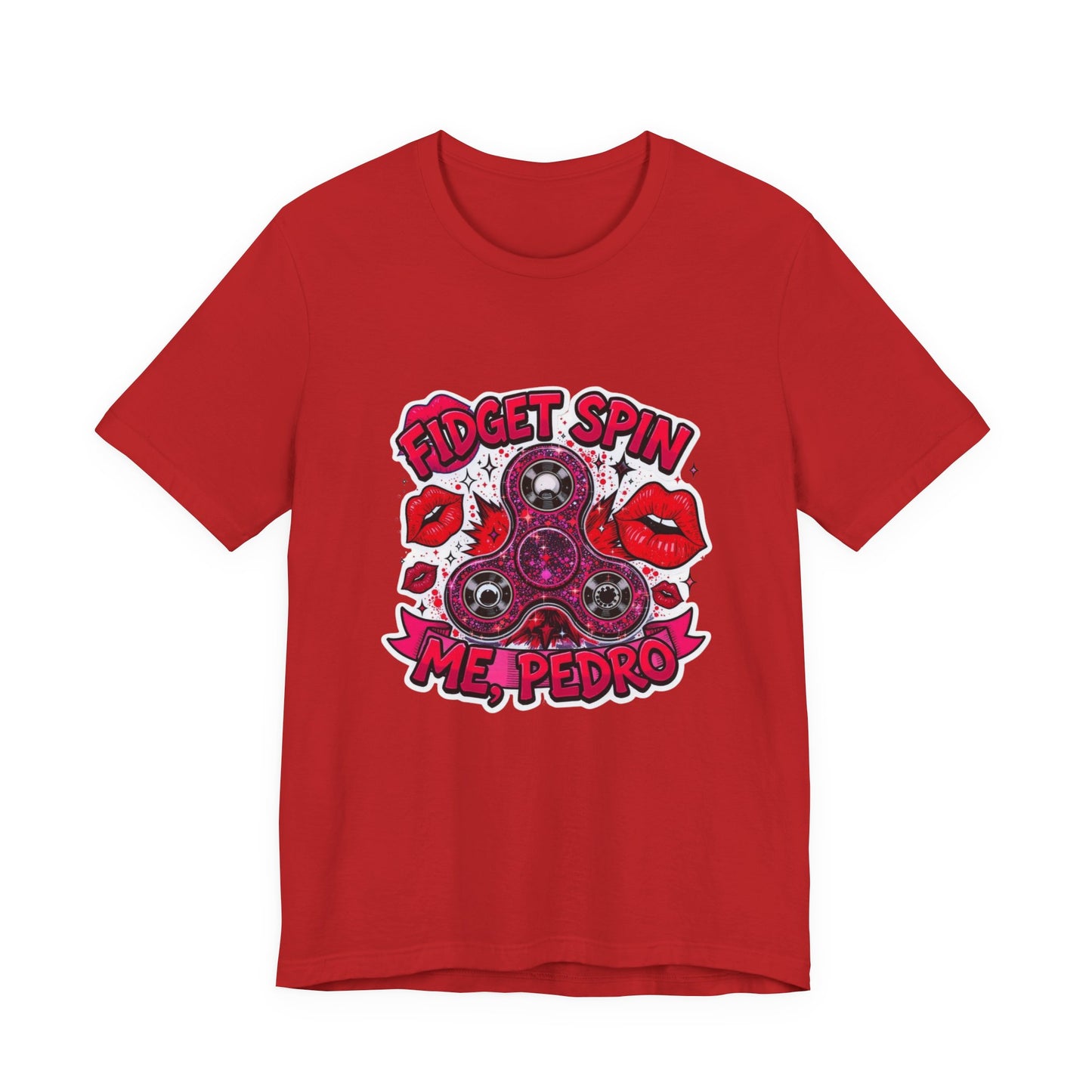 Fidget Spinner Tee, Fun Graphic T-Shirt for Gamers, Unique Gift for Kids, Fidget Spinner Enthusiasts, Playful Casual Wear