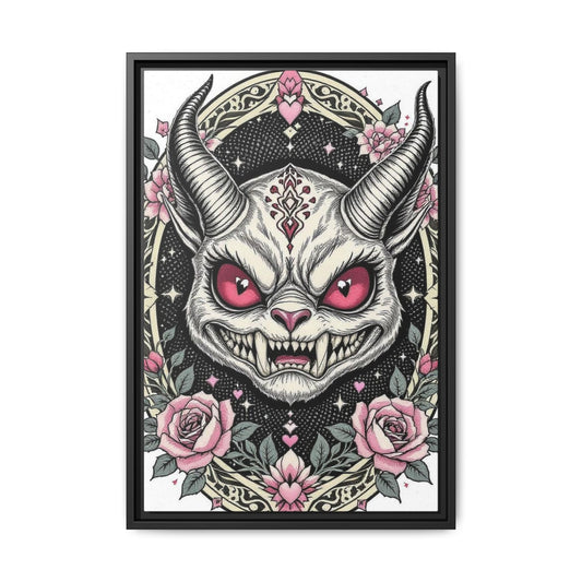 Artistic Wall Decor, Framed Matte Canvas with Colorful Demon Design, Gothic Home Decor, Unique Gift for Art Lovers, Halloween [...]
