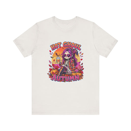 Autumn-Themed Graphic Tee for Spooky Season, Halloween Shirt, Cozy Fall Top, Gift for Ghoul Lovers, Unique Pumpkin Tee