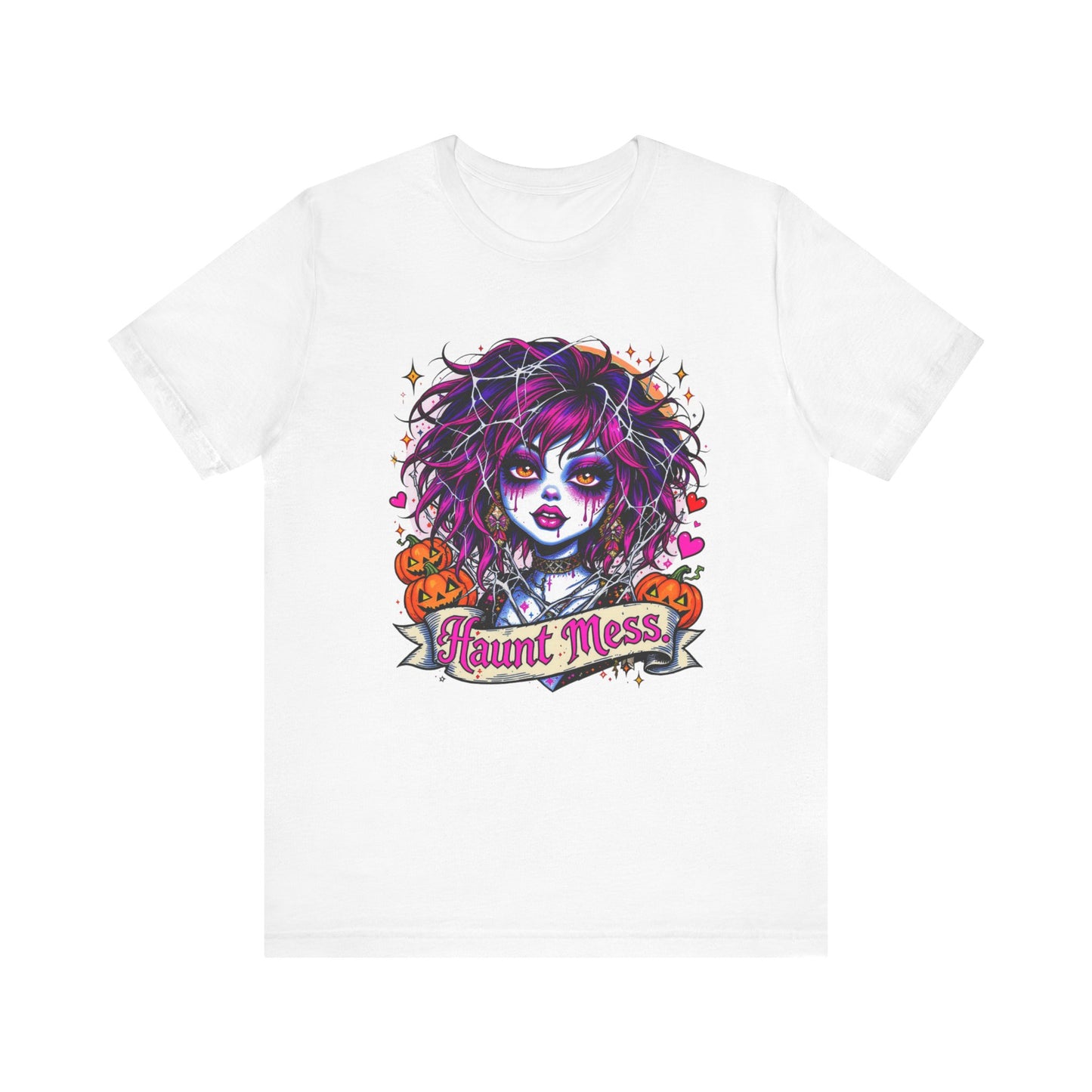 Haunt Mess Tee - Spooky Graphic T-Shirt for Halloween, Unisex Shirt, Cute Horror Apparel, Perfect Gifts for Spooky Season, Fun Casual Wear