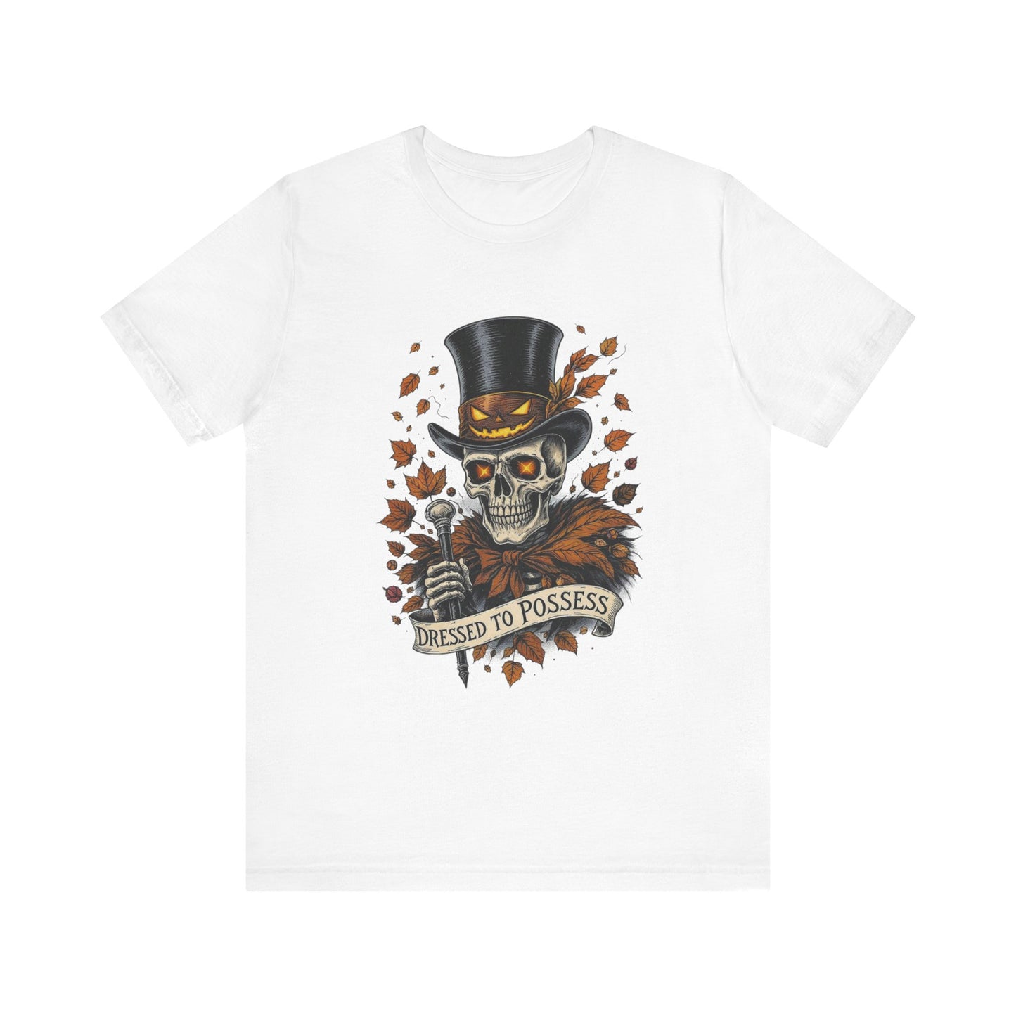 Dressed To Possess Halloween Tee, Unisex T-shirt, Spooky Shirt, Scary Costume Top, Creepy Graphic Tee