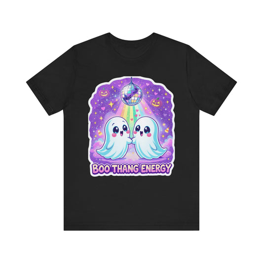 Boo Thang Energy Tee, Halloween Shirt, Ghost Graphic Tee, Unisex T-Shirt, Fun Party Wear, Cute Casual Top