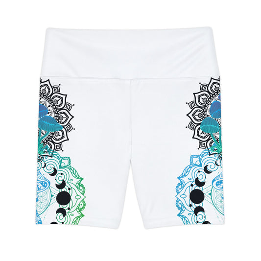 High Waisted Yoga Shorts (AOP)