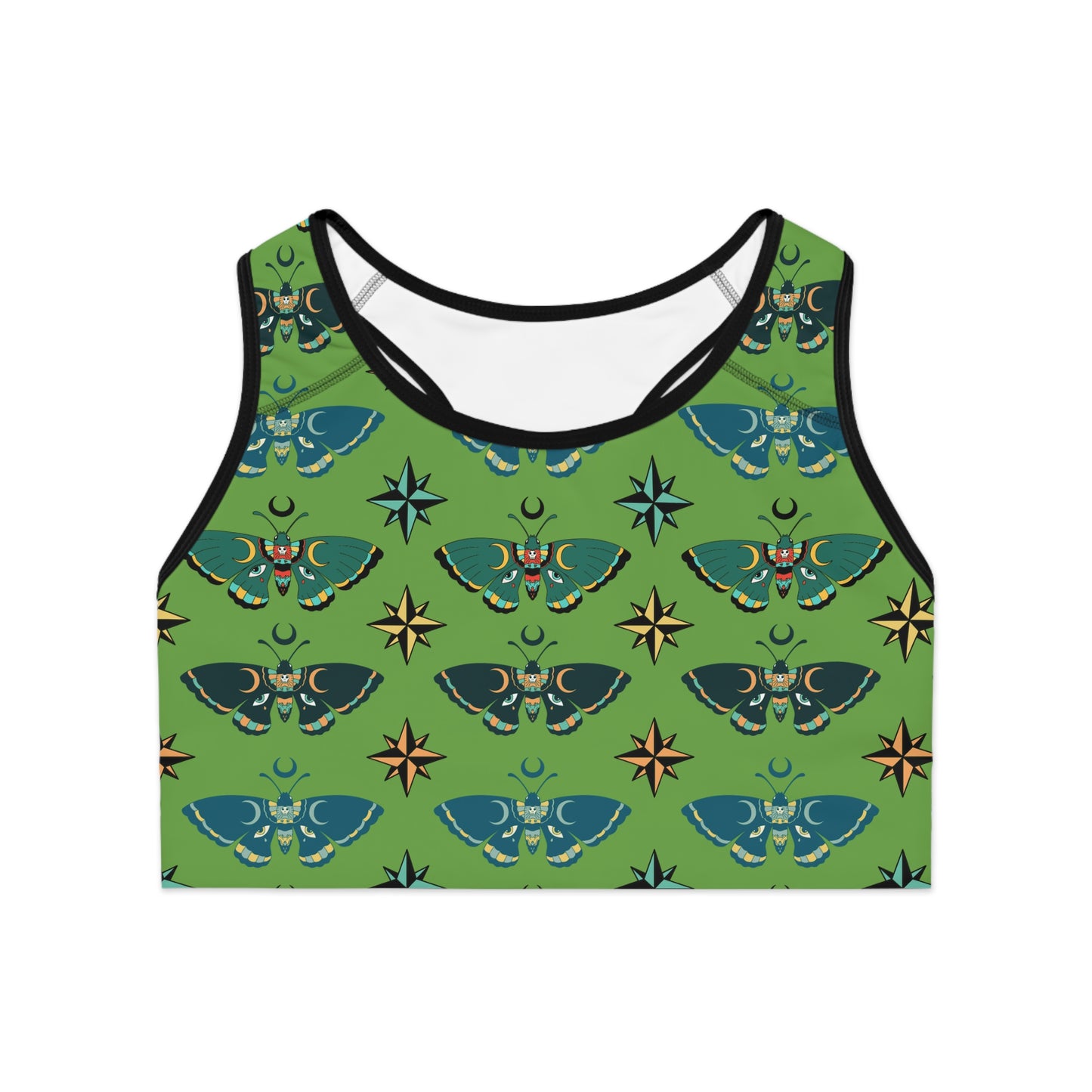 Tattoo Butterfly Sports Bra, Yoga Bra, Workout Top, Gym Fashion, Athletic Wear, Fitness Apparel