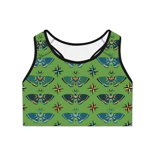 Tattoo Butterfly Sports Bra, Yoga Bra, Workout Top, Gym Fashion, Athletic Wear, Fitness Apparel