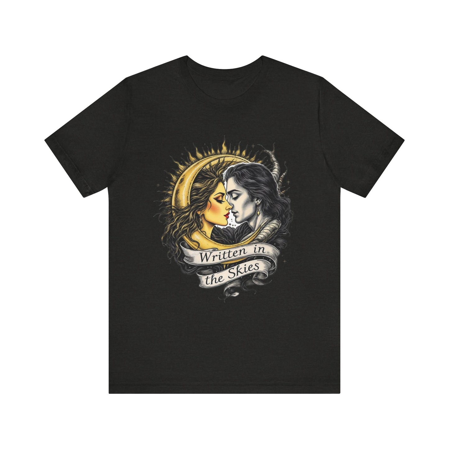 Celestial Love Unisex Tee | Written in the Skies T-Shirt, Astrology Shirt, Romantic Gift, Couple Matching Tee, Unique Graphic Tee