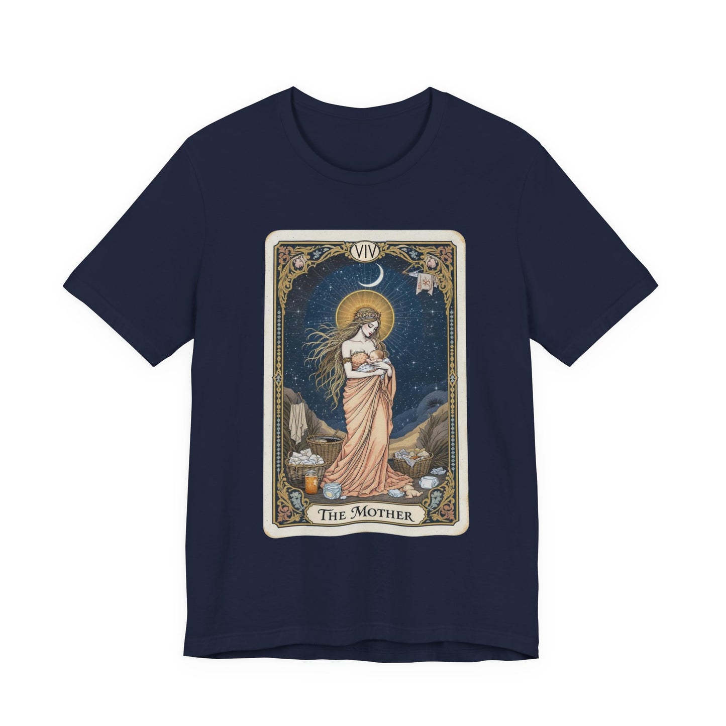 Motherly Love Tee, Comfortable Unisex T-Shirt, Tarot Card Design, Gift for Moms, Birthday Present, Bohemian Style, Casual Wear