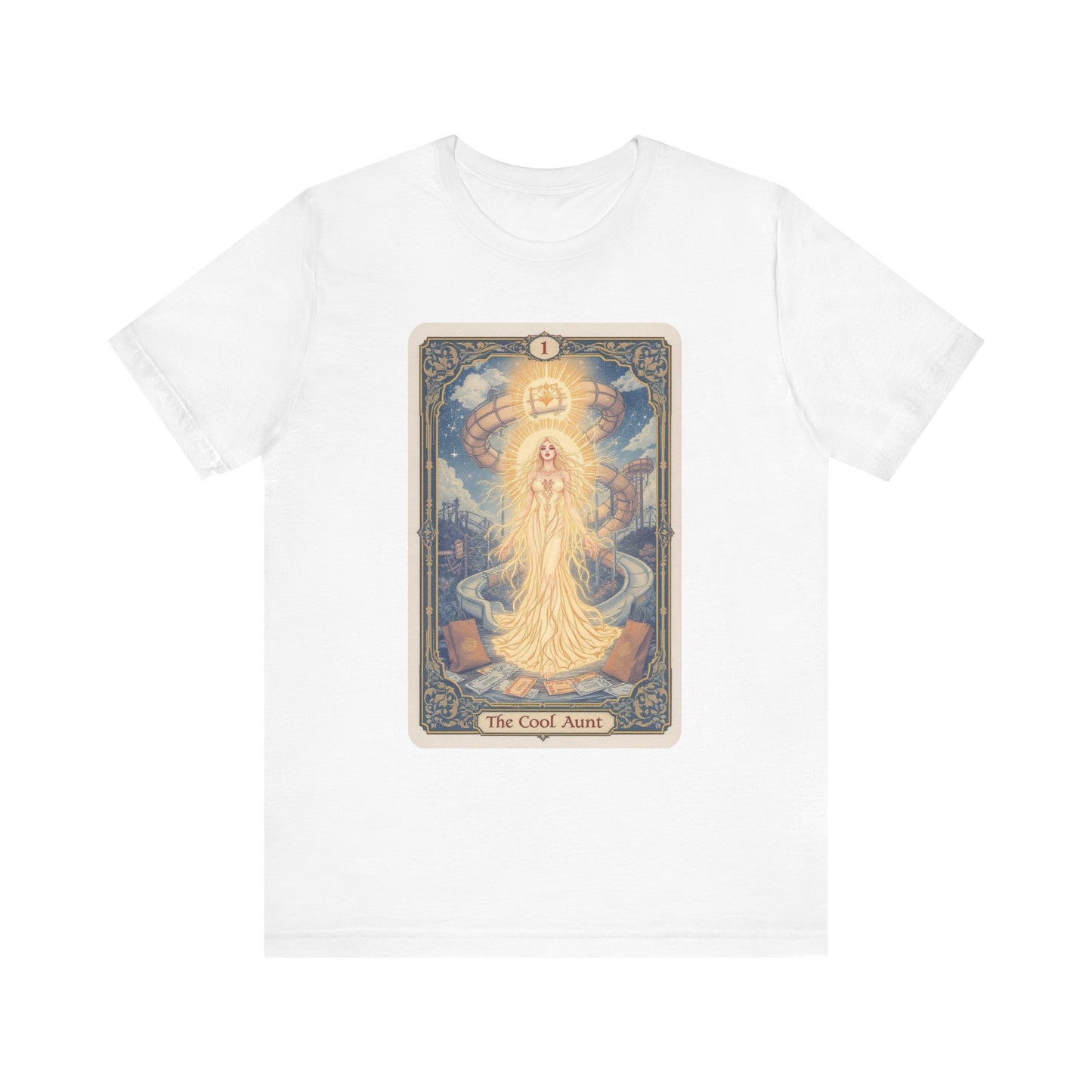 Mystical Tarot Card Tee, Spiritual Shirt, Unisex Graphic Tee, Tarot Lovers Gift, Alternative Fashion Top, Meditation Wear, Cool Aunt