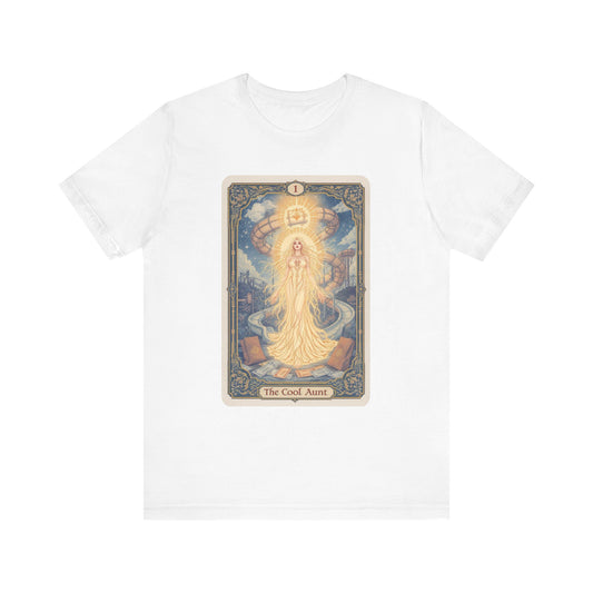 Mystical Tarot Card Tee, Spiritual Shirt, Unisex Graphic Tee, Tarot Lovers Gift, Alternative Fashion Top, Meditation Wear, Cool Aunt