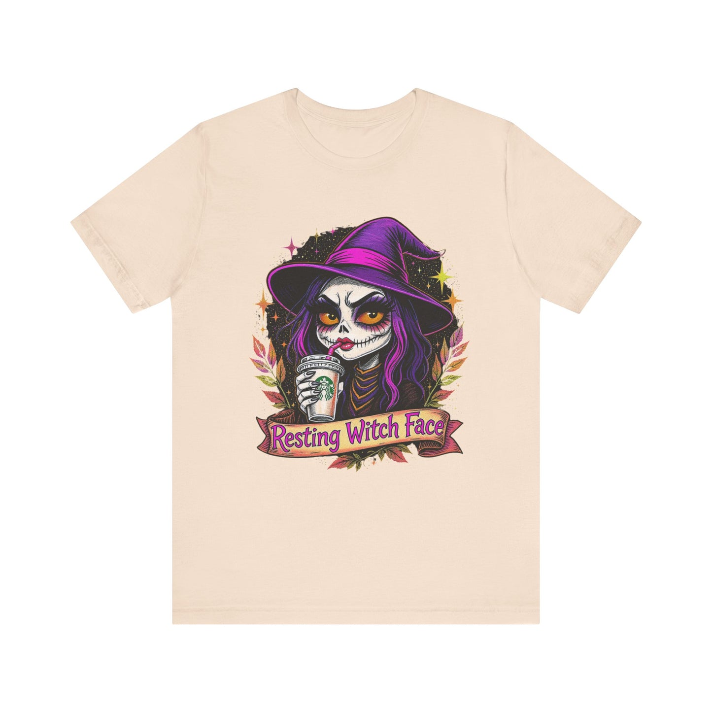 Resting Witch Face Unisex Jersey Tee | Cute Halloween Shirt, Spooky Graphic Tee, Witchy Apparel, Gift for Her, Fall Fashion