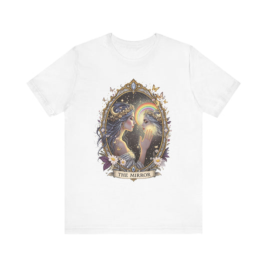 Enchanting Mirror Graphic Tee for Dreamers, Boho T-shirt, Magical Vibes, Gift for Her, Self-Discovery Top, Pride T-Shirt