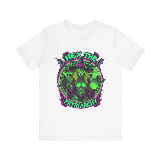 Hex the Patriarchy T-Shirt, Witchcraft Graphic Tee, Feminist Shirt, Spooky Apparel, Gift for Witches