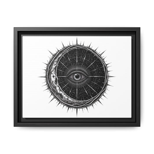 Celestial Eye Wall Art, Spiritual Decor, Gothic Home, Astrology Artwork, Gift for Dreamers, Multi-Color Framed Canvas