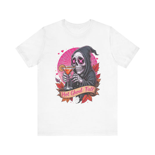 Unisex Halloween Tee, Spooky Graphic Shirt, Hot Ghoul Fall T-Shirt, Funny Halloween Gift, Casual Autumn Wear, Party Attire