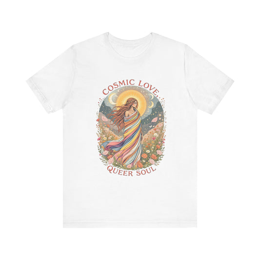 Cosmic Love Queer Soul Tee, Unisex Graphic Shirt, LGBTQ+ Pride T-Shirt, Festival Wear, Casual Summer Tee, Unique Gift Idea