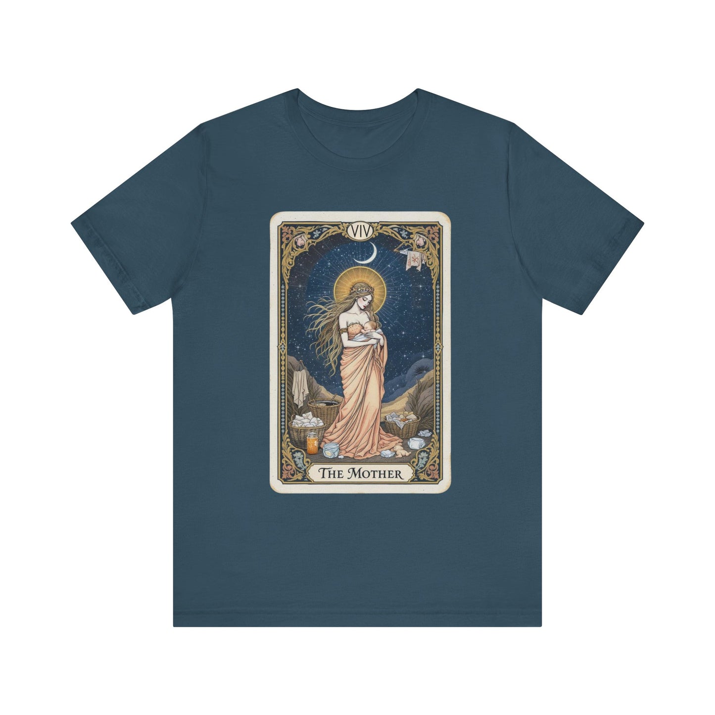 Motherly Love Tee, Comfortable Unisex T-Shirt, Tarot Card Design, Gift for Moms, Birthday Present, Bohemian Style, Casual Wear
