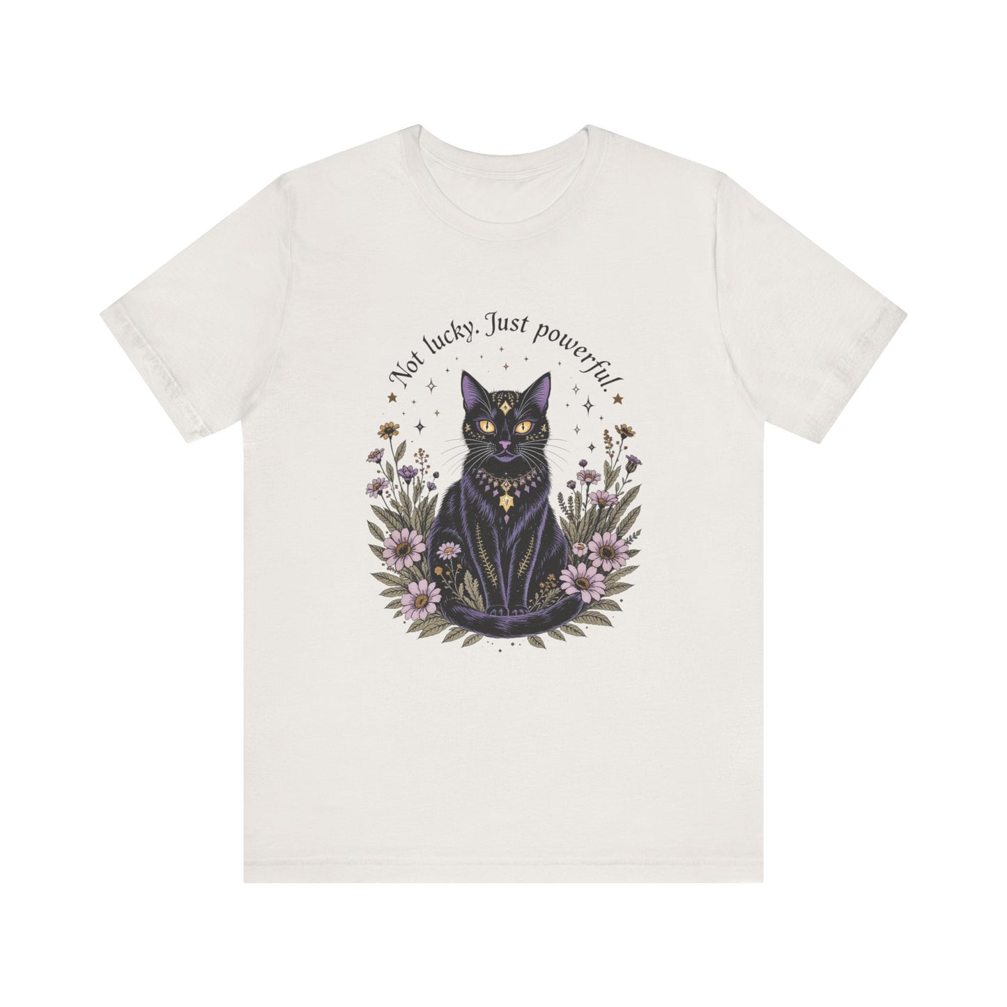 Mystical Cat Power T-Shirt | Witchy Graphic Tee | Unisex Shirt | Gift for Cat Lovers | Halloween Apparel | Everyday Wear