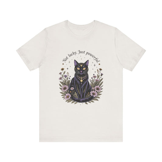 Mystical Cat Power T-Shirt | Witchy Graphic Tee | Unisex Shirt | Gift for Cat Lovers | Halloween Apparel | Everyday Wear