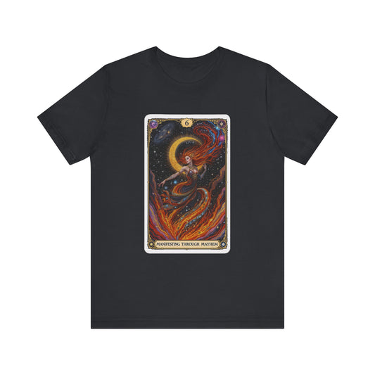 Mystical Tarot Graphic Tee, Unisex T-Shirt, Astrology Apparel, Spiritual Gift, Boho Style Shirt, Celestial Clothing