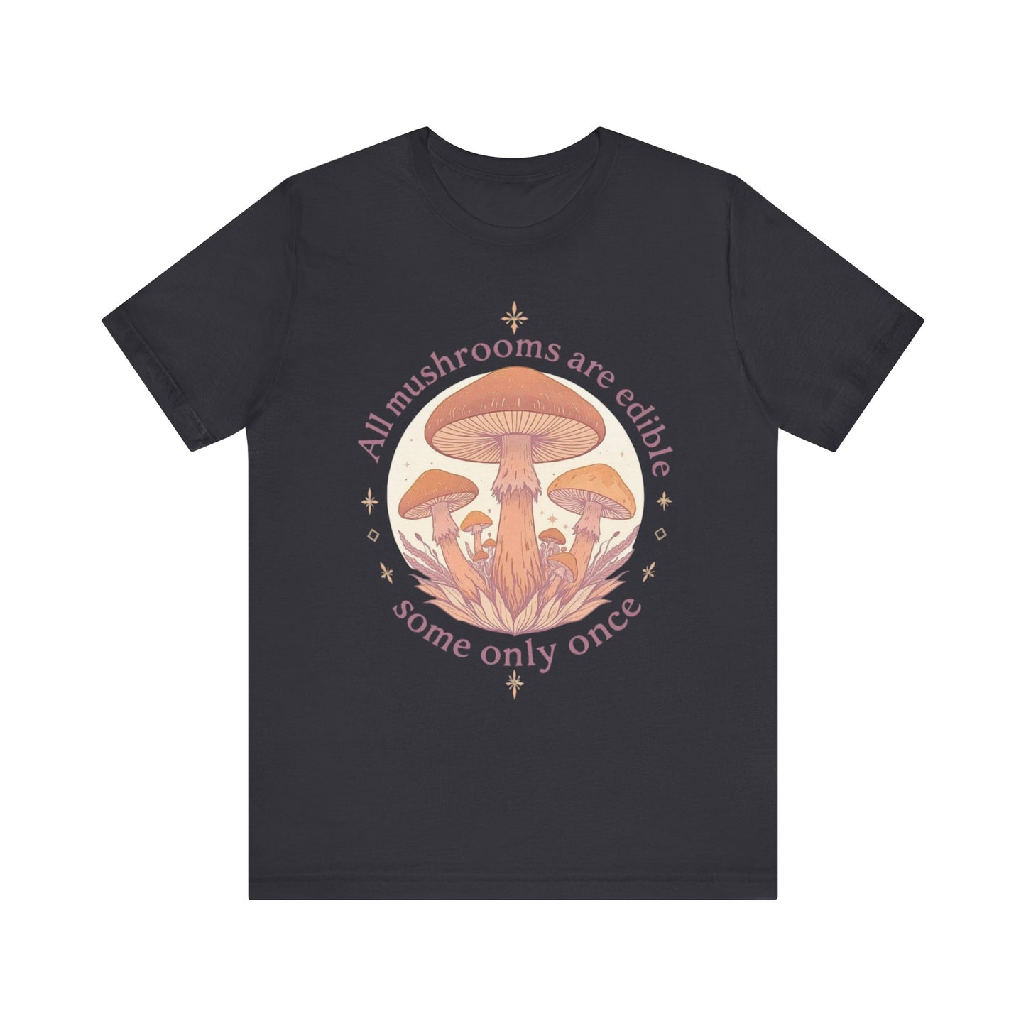 Mushroom Themed Unisex Tee - Edible Mushrooms Design, Casual Wear, Nature Lover Gift, Festival Outfit, Eco-Friendly Fashion