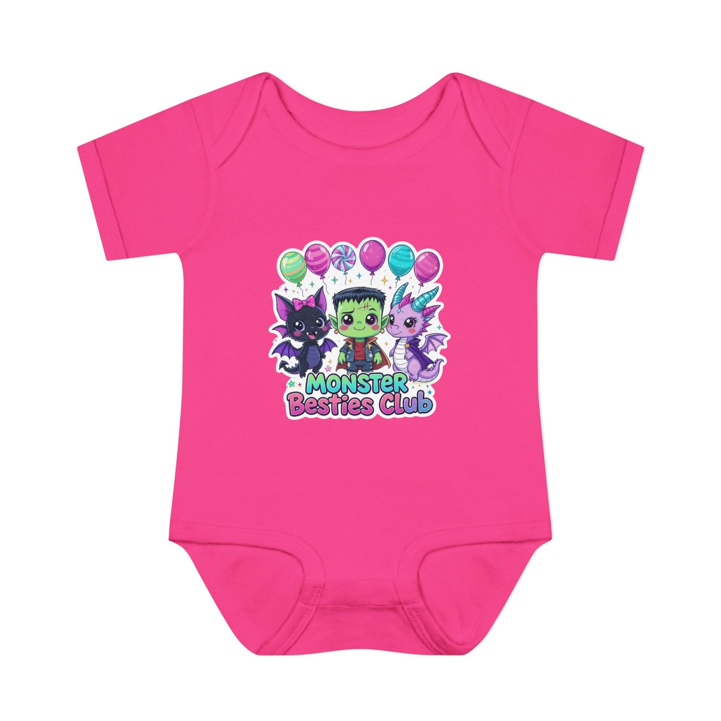 Adorable Monster Themed Baby Bodysuit