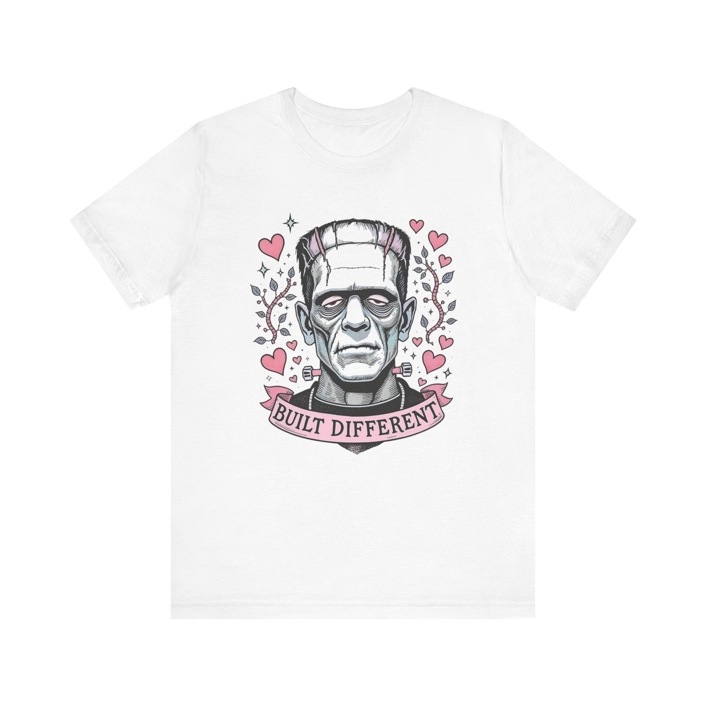 Unisex Monster Graphic Tee - Built Different, Halloween Shirt, Unique Gift, Casual Wear, Statement T-Shirt, Vintage Style