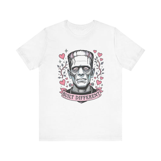 Unisex Monster Graphic Tee - Built Different, Halloween Shirt, Unique Gift, Casual Wear, Statement T-Shirt, Vintage Style