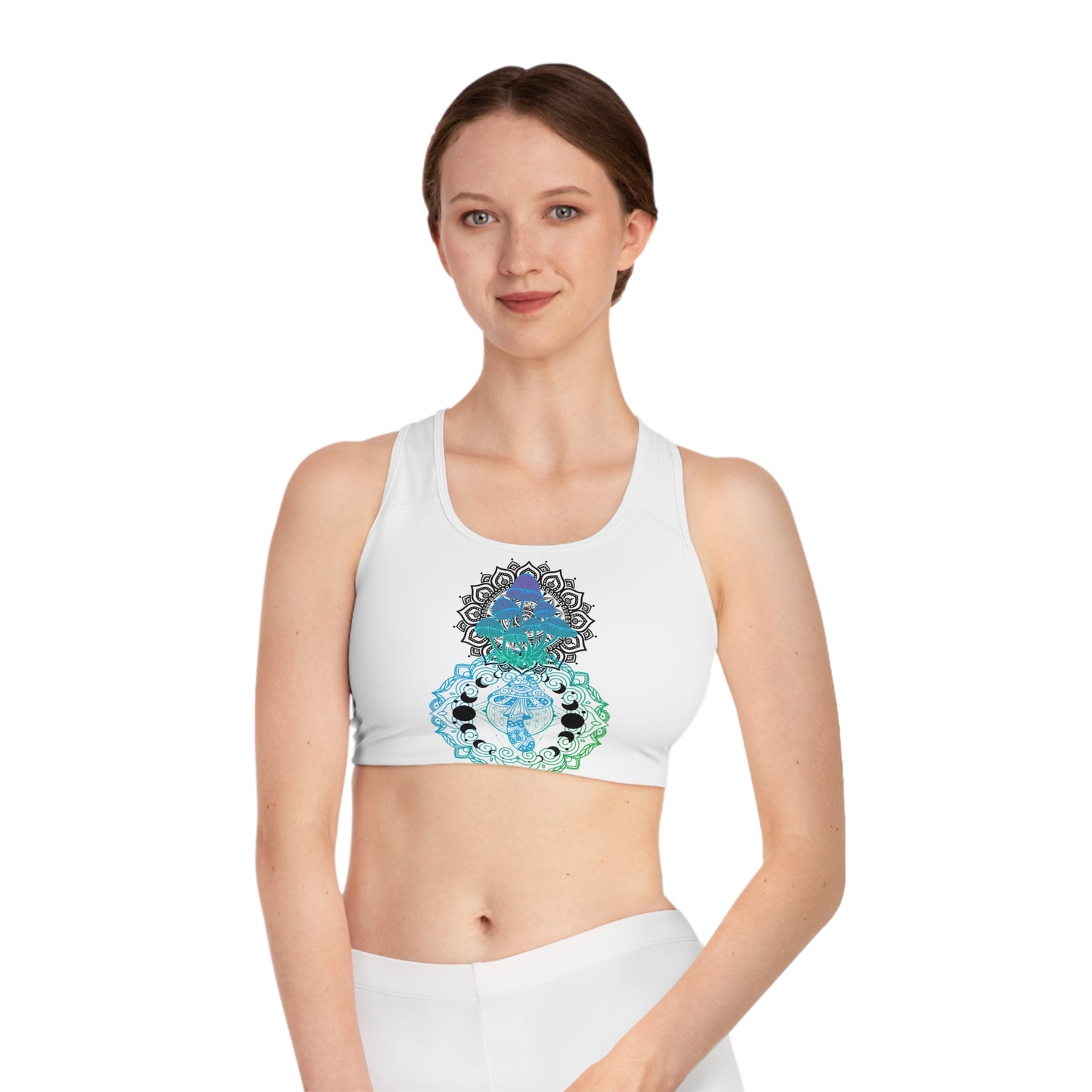 Mushroom Seamless Sports Bra (AOP)