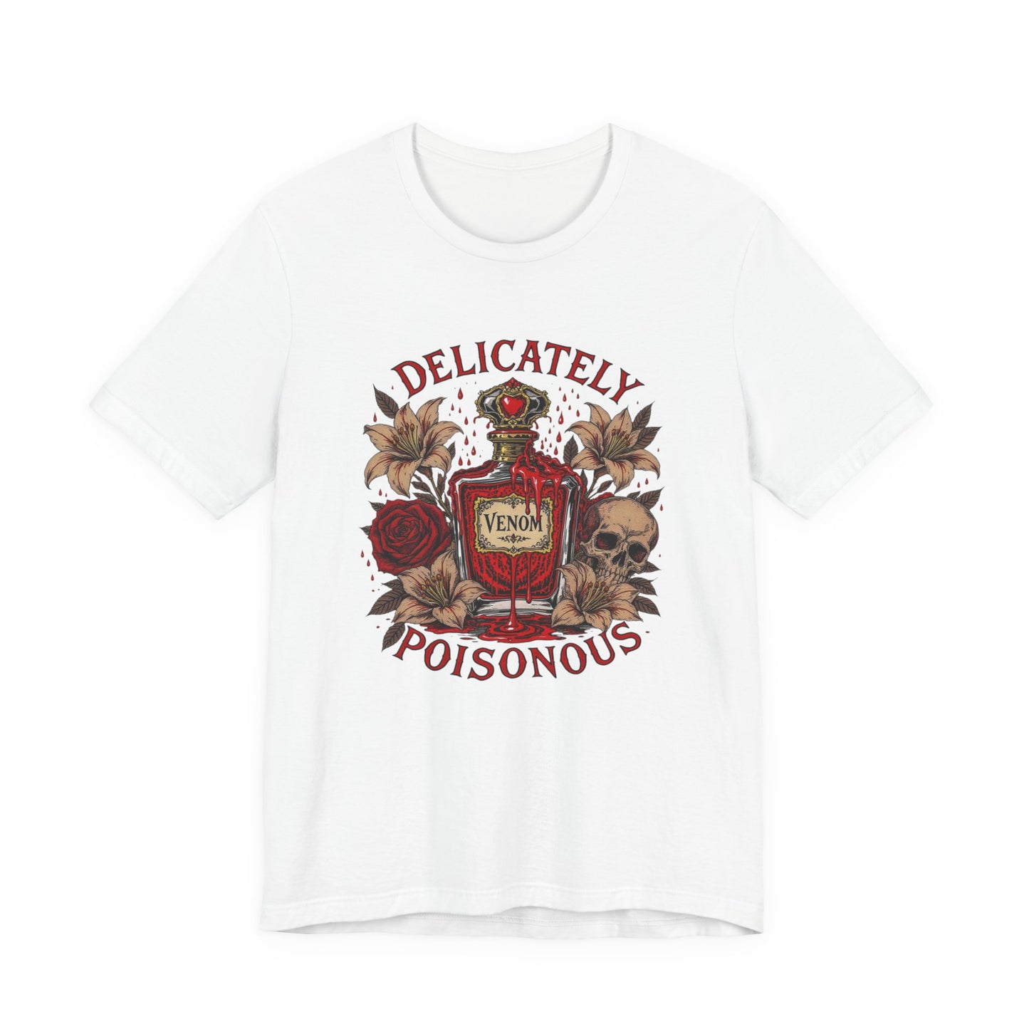 Delicately Poisonous Unisex Tee | Edgy Graphic T-Shirt, Gift for Her, Alternative Fashion, Vintage Aesthetic Tee, Casual Wear