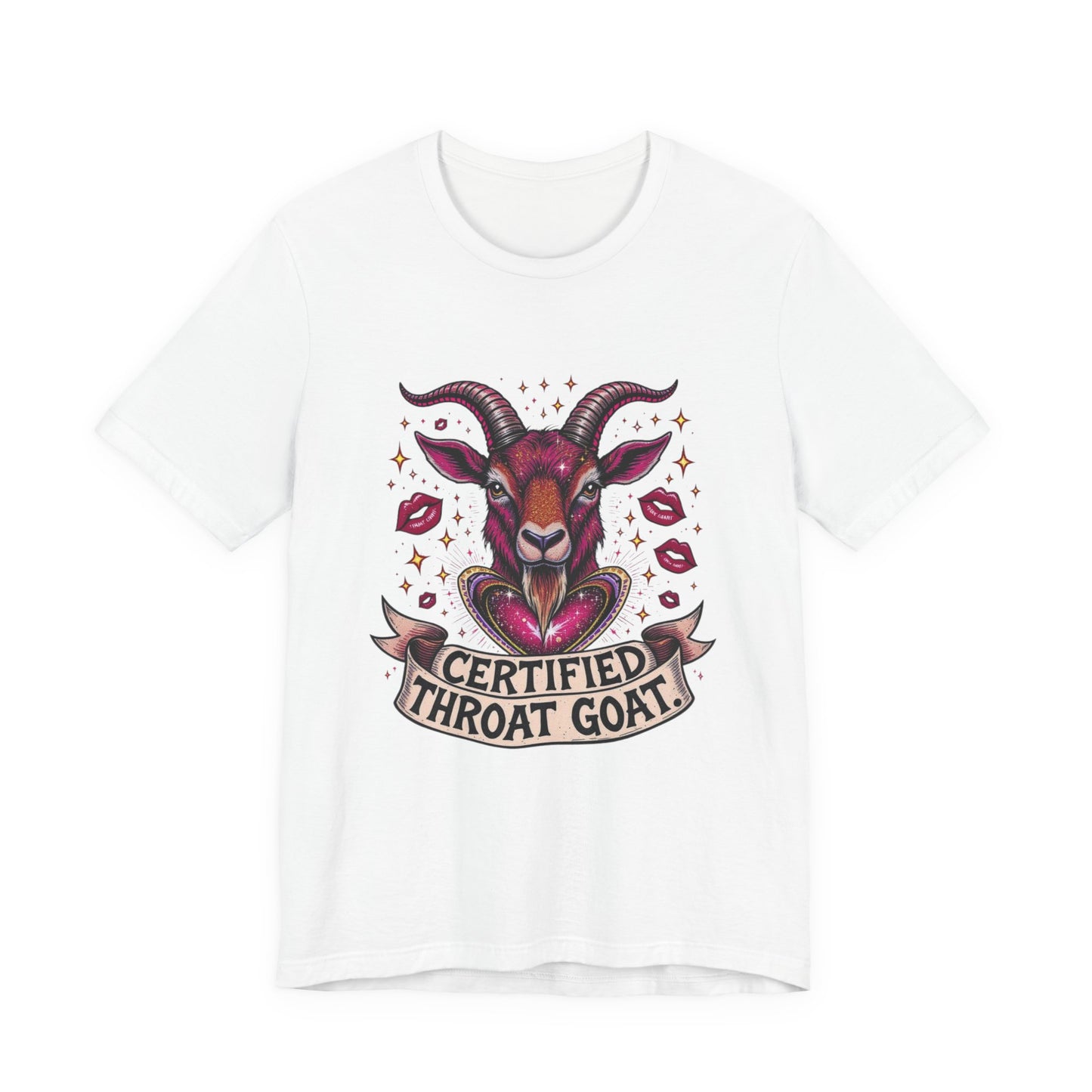 Certified Throat Goat Unisex Tee, Fun Graphic T-Shirt, Casual Wear, Gift for Friends, Statement Top, Unique Apparel
