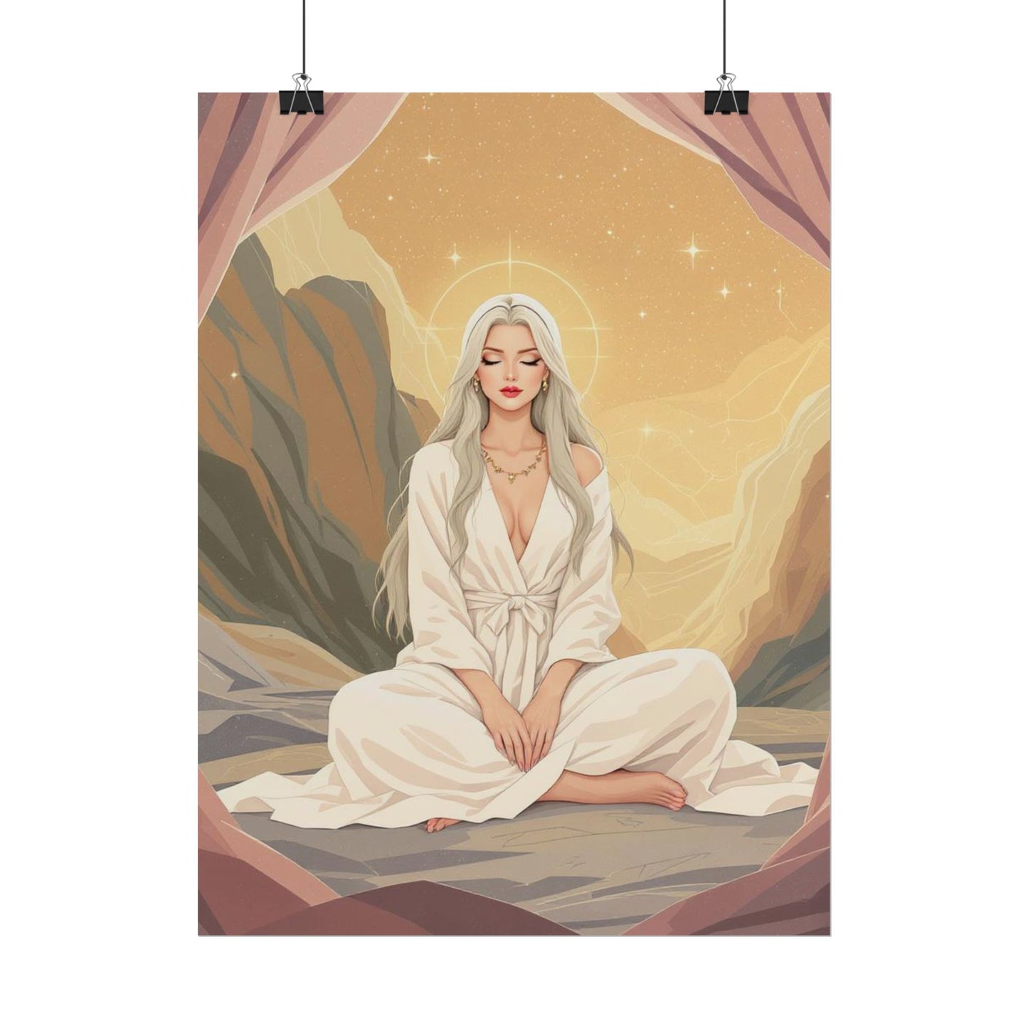 Spiritual Art Print, Meditation Poster, Wall Decor, Boho Home Decor, Zen Art, Gift for Her