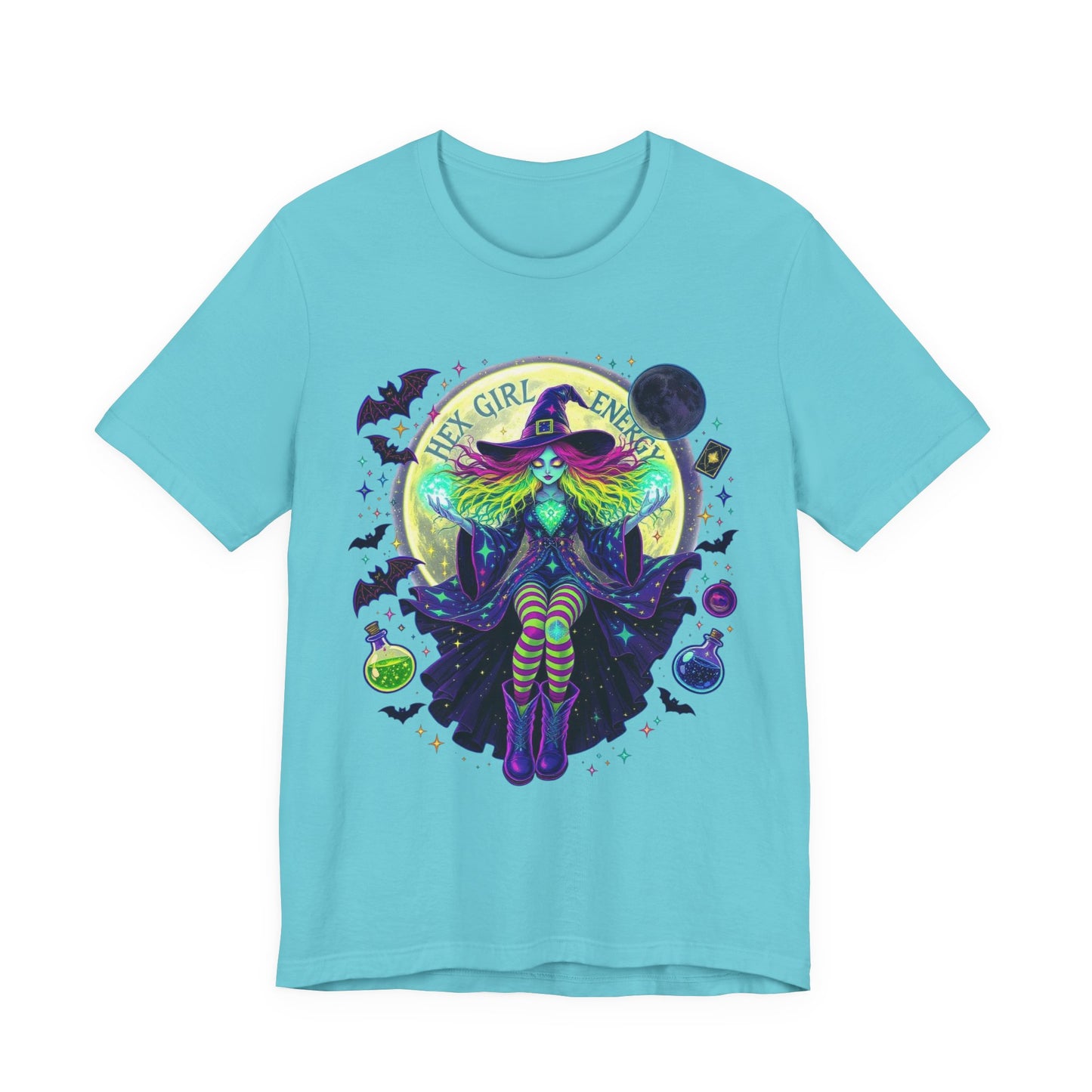 Witchy Vibes Unisex Tee, Halloween Shirt, Spooky Fashion, Gift for Witches, Mysterious Graphic Tee